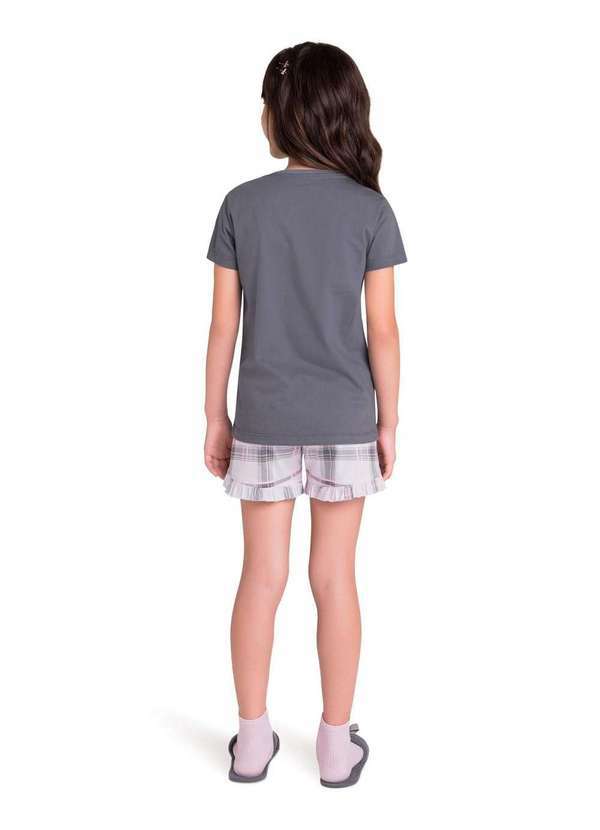 Pijama Manga Curta Infantil Choose Yourself Cinza