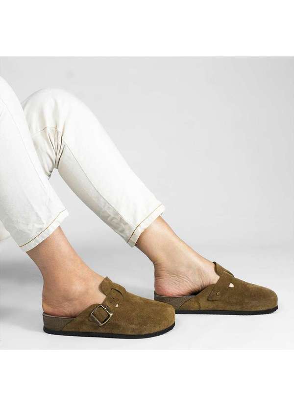 Clog Zatta Camurca Juliane Marrom