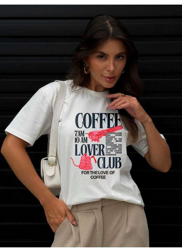 Camiseta Feminina Off Coffee Lover Club - Off