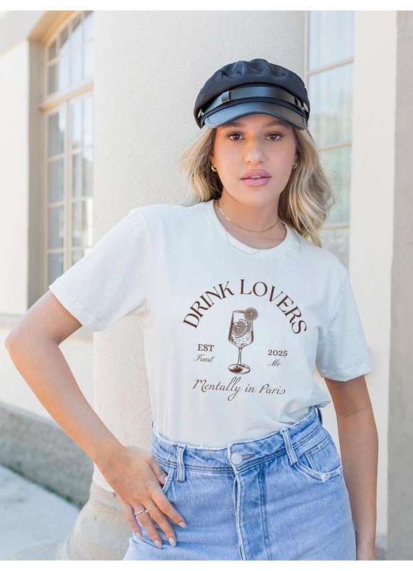 Camiseta Feminina Off Drink Lovers - Off