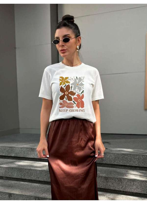 Camiseta Feminina Off Keep Growing - Off