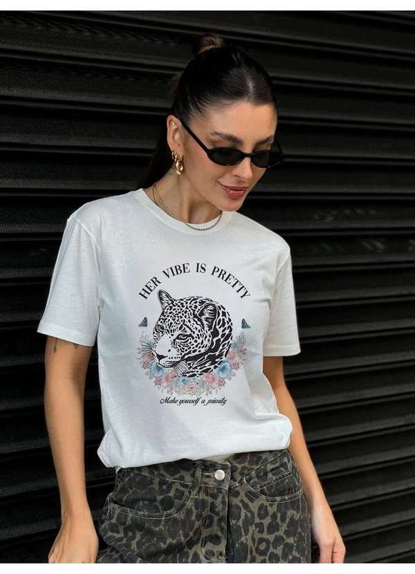 Camiseta Feminina Off Tigre Her Vibe - Off