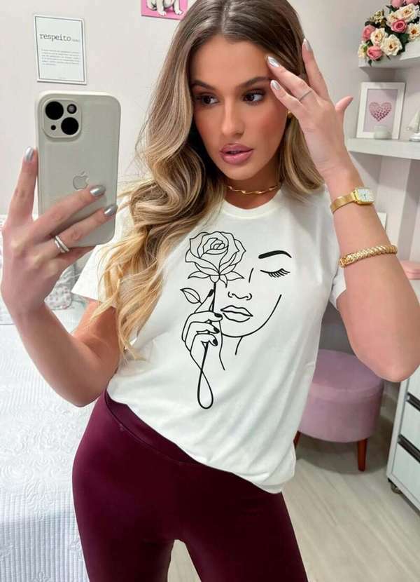 Camiseta Feminina Off Rosto Mulher - Off
