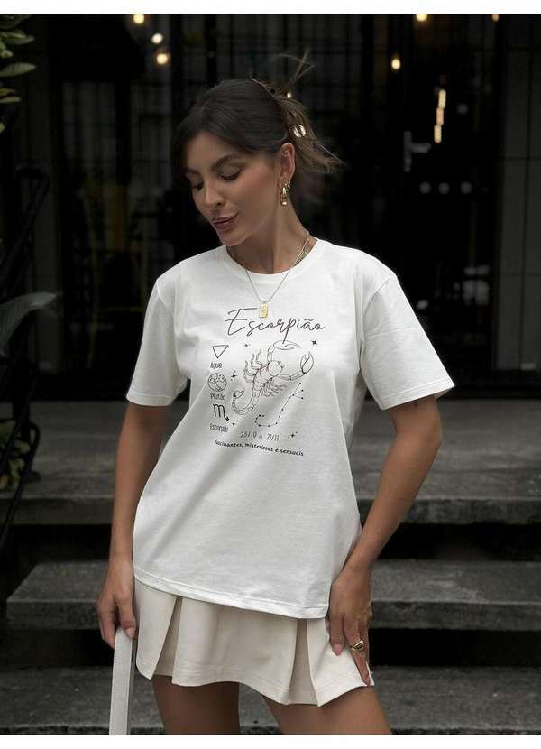 Camiseta Feminina Off Signo Escorpião - Off