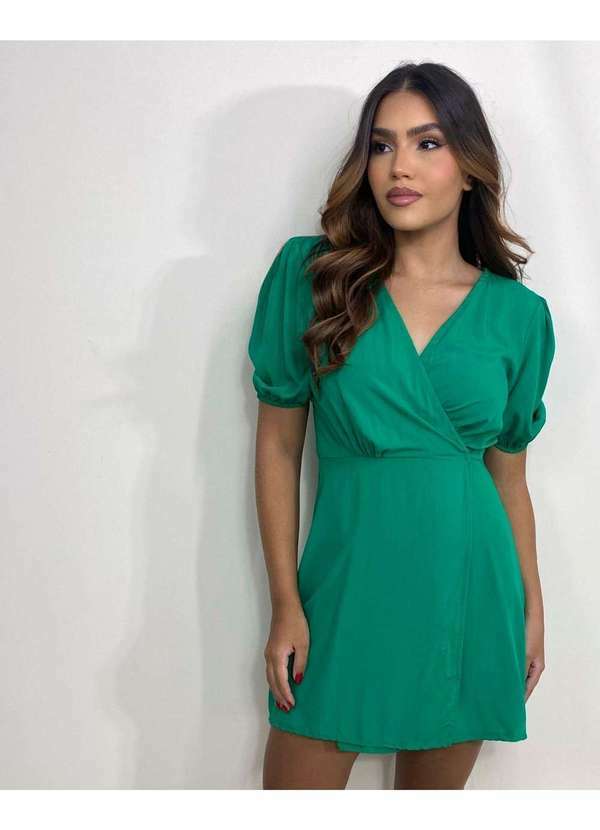 Vestido Érica Manga Princesa Verde