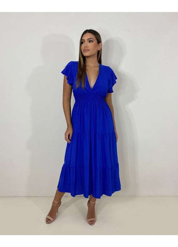 Vestido Laís Midi Azul