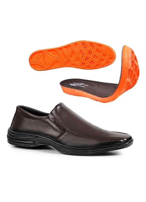Sapato Masculino Conforto Terapêutico Marrom e Pal