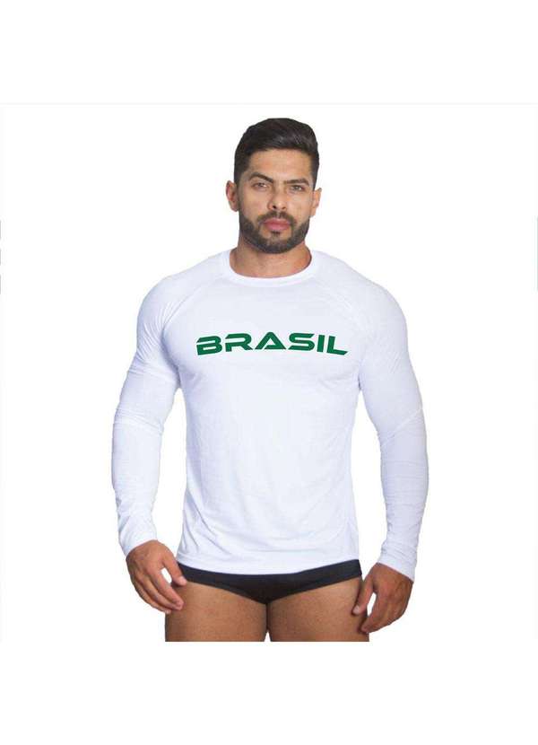 Camiseta com Proteção Solar Uv Brazil Listras Ama