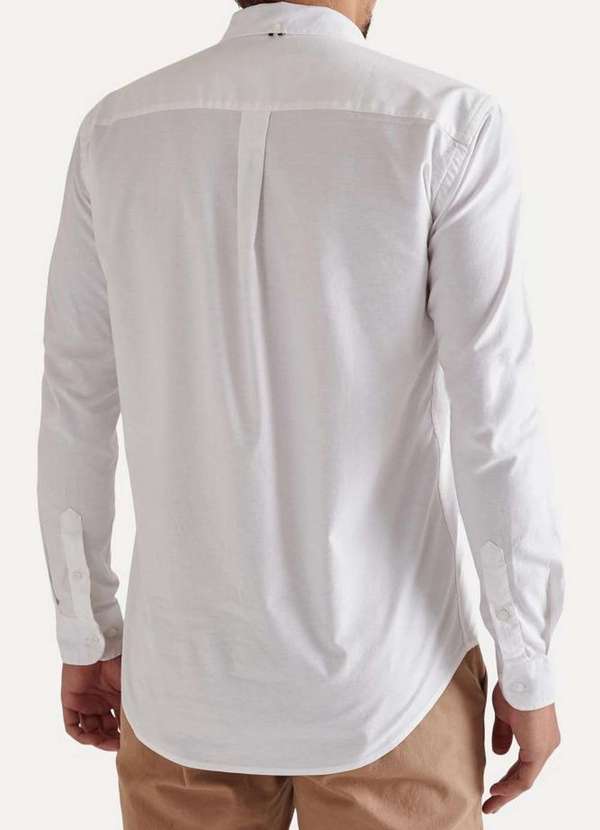 Camisa Oxford com Elastano Branco