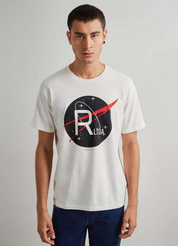 Camiseta Estampada R Ltda Branco