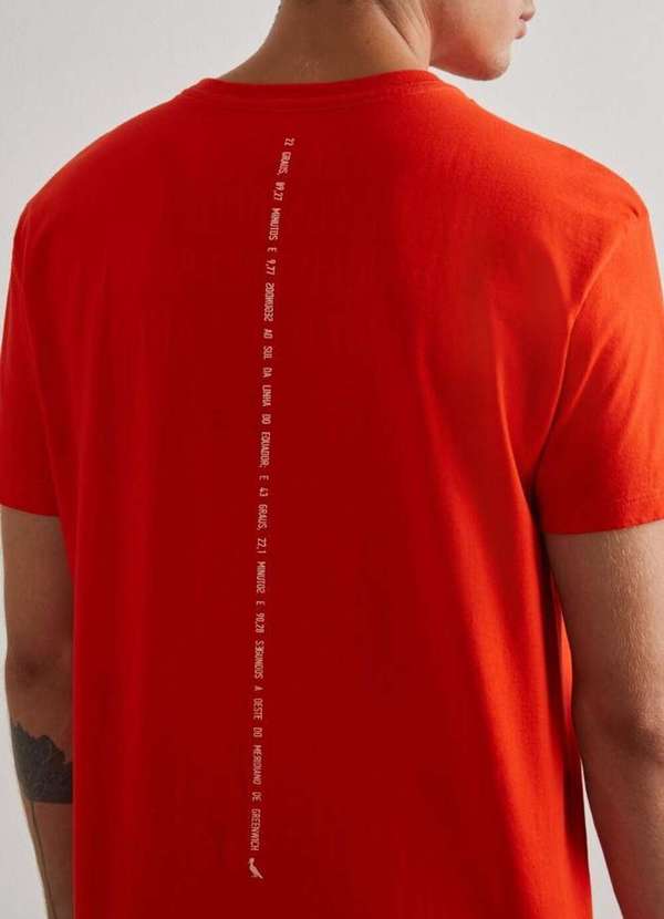 Camiseta Estampada R Ltda Vermelho