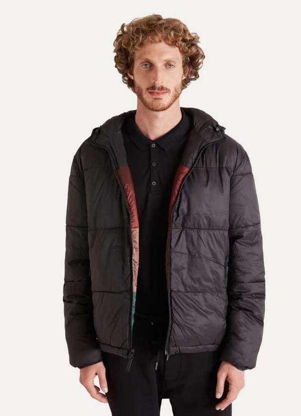 

Jaqueta Dupla Face Color Block Reserva Preto