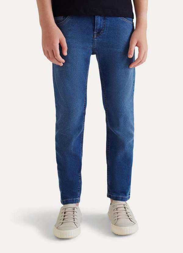 Calça Jeans Mini Dark Destroyed Azul