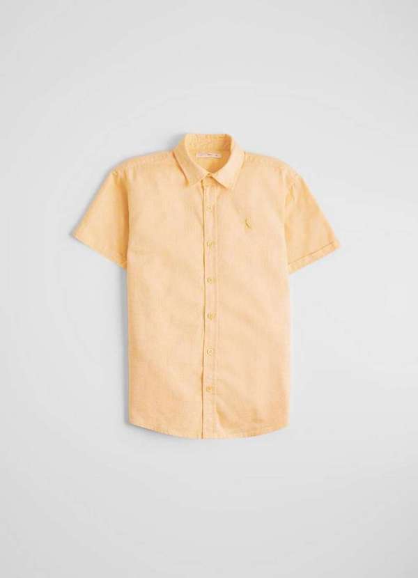 Camisa Mini Pf Mc Oxford Color Amarelo