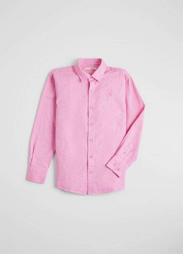 Camisa Mini Pf Ml Oxford Color Rosa