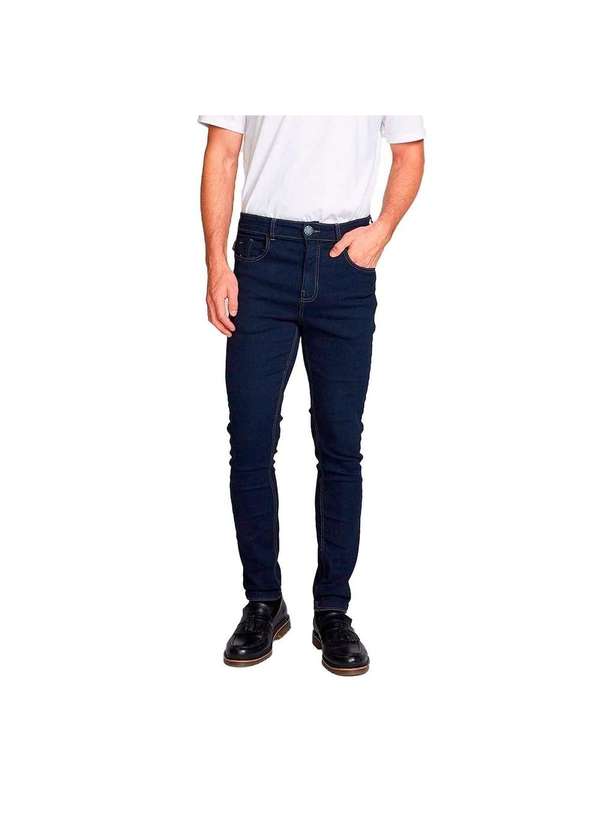 Hering - Calça jeans masculino skinny com elastano azul-esc