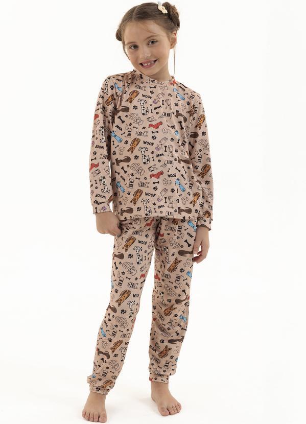 Pijama Longo de Inverno Infantil Feminino - Hora do Passeio