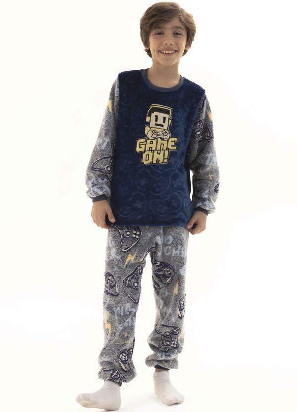 Pijama Infantil em Fleece Masculino Brilha no Escuro-Missão Final