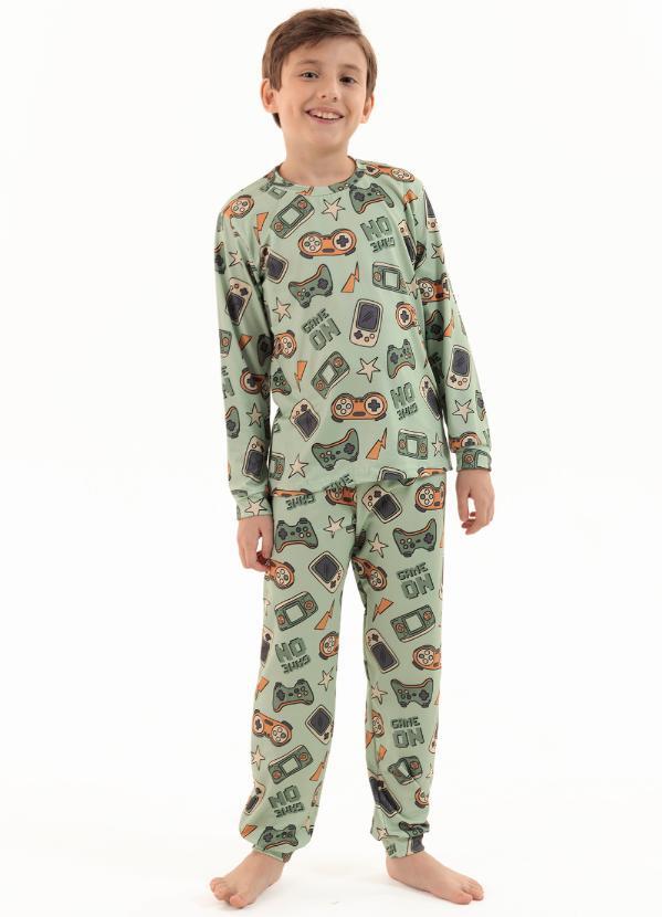 Pijama Longo de Inverno Infantil Masculino - Modo Descanso