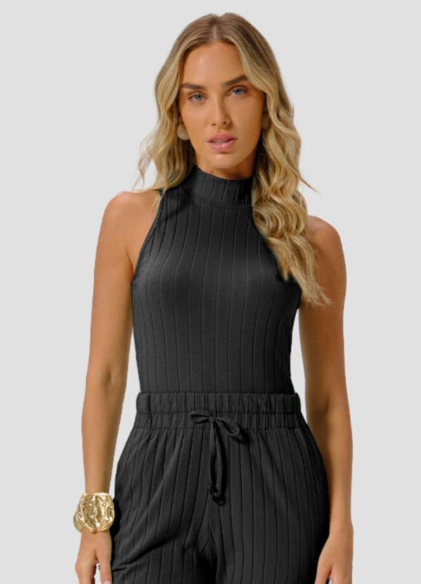Blusa Feminina Gola Alta em Cotton Canelado — foto 2