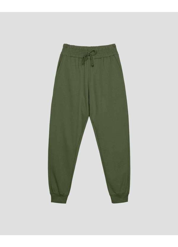Calça Jogger Feminina em Moletom com Bolso Verde