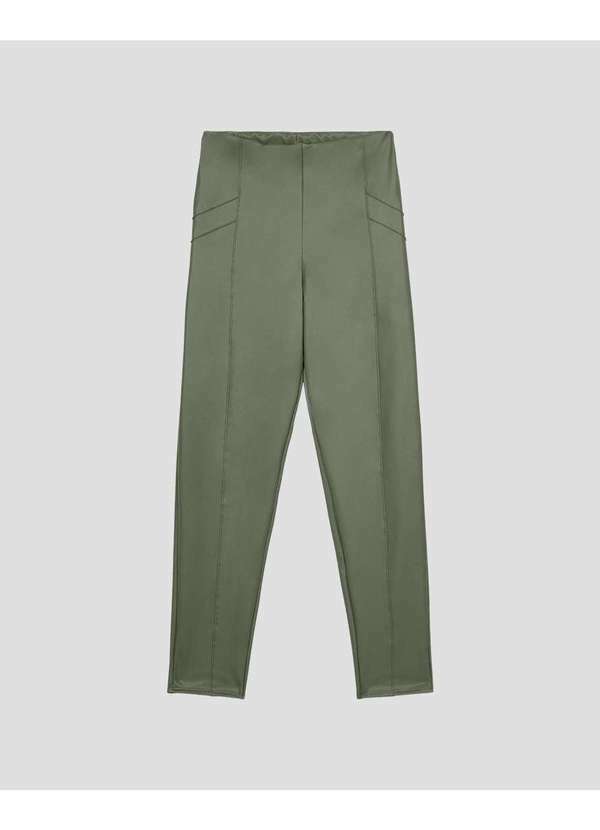 Calça Montaria Plus Size em Neocouro Verde