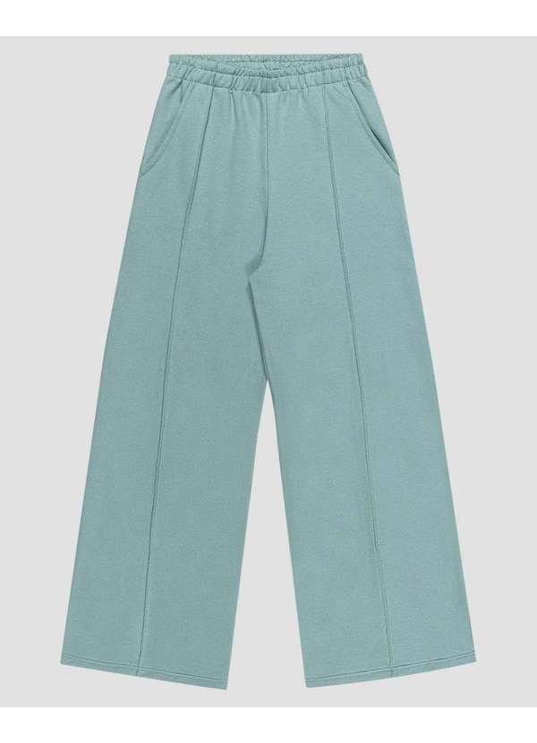 Calça Infantil Menina em Moletinho Sarjado com Bolso Verde