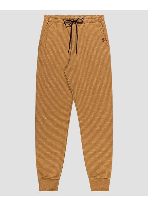 Calça Infantil Menino em Moletom Flamê Marrom