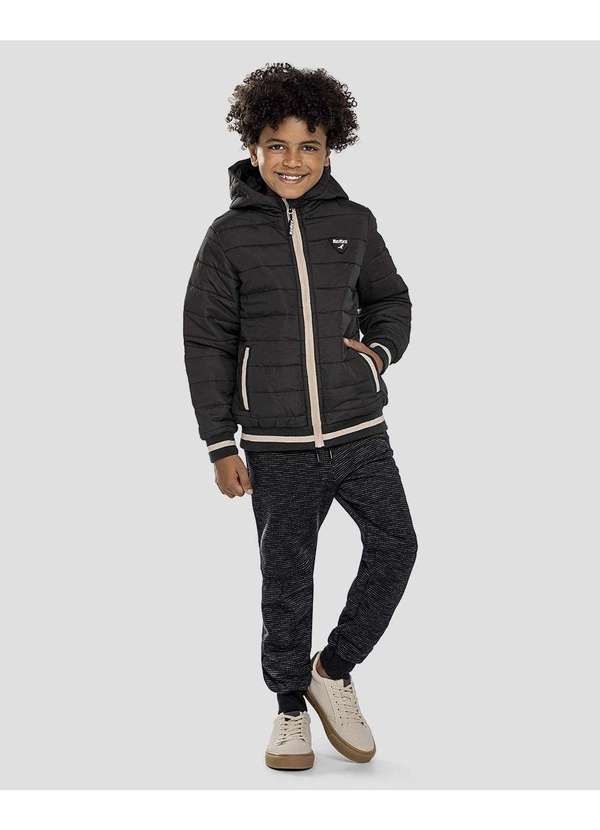 Calça Infantil Menino em Moletom Flamê Preto