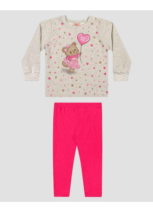 Conjunto Bebê Menina Blusão e Legging Mescla