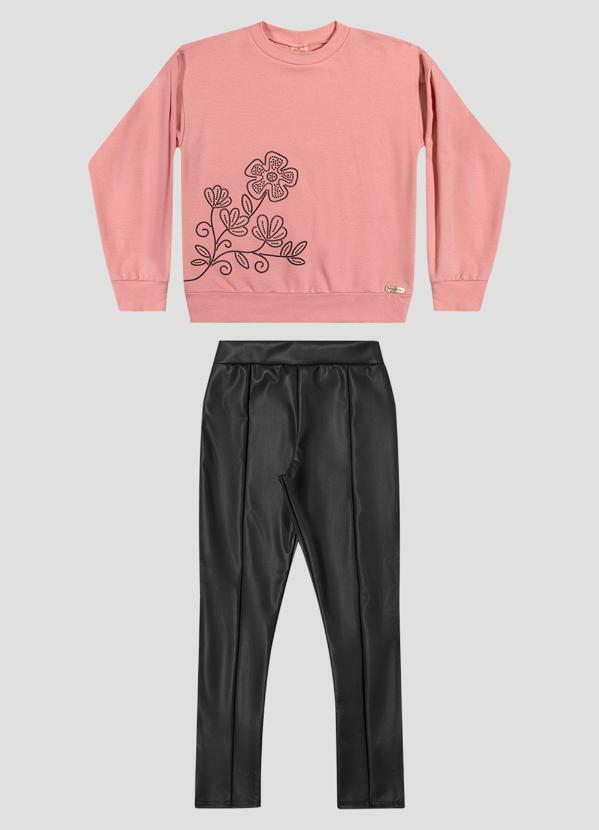 Conjunto Blusão e Legging Montaria Rosa