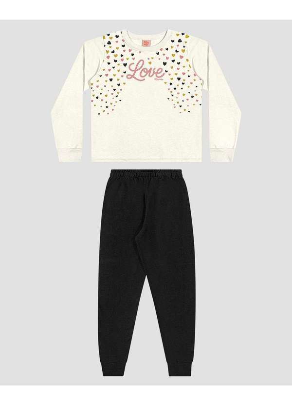Conjunto Infantil Menina com Blusão e Calça Branco