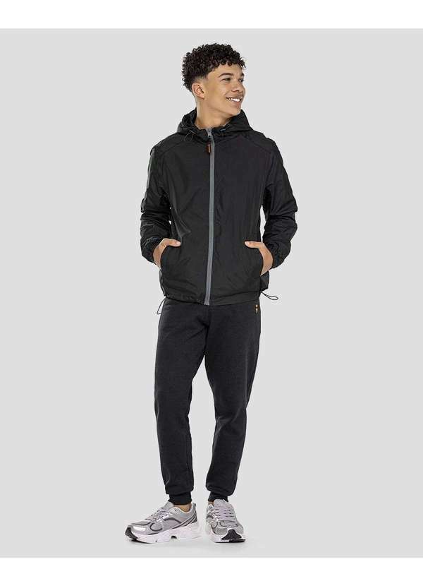 Calça Jogger Juvenil Masculina em Moletom Preto