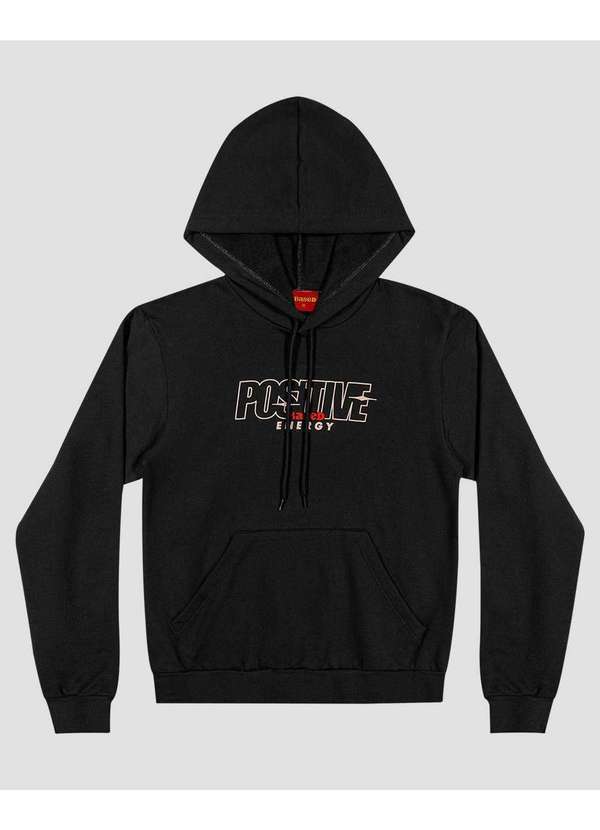 Blusão Juvenil Masculino em Moletom com Capuz Preto
