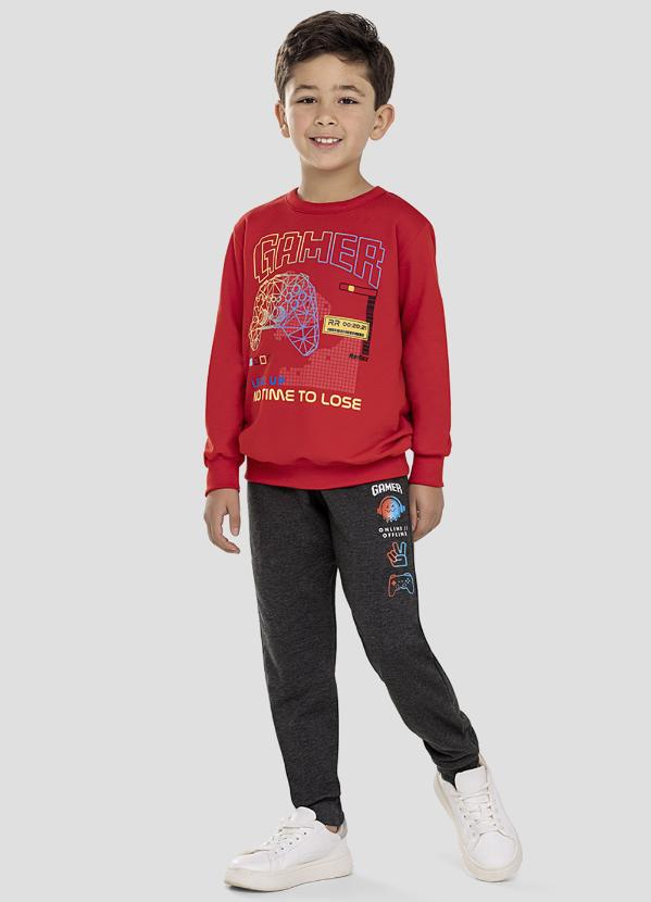 Conjunto Blusão e Calça Jogger Vermelho