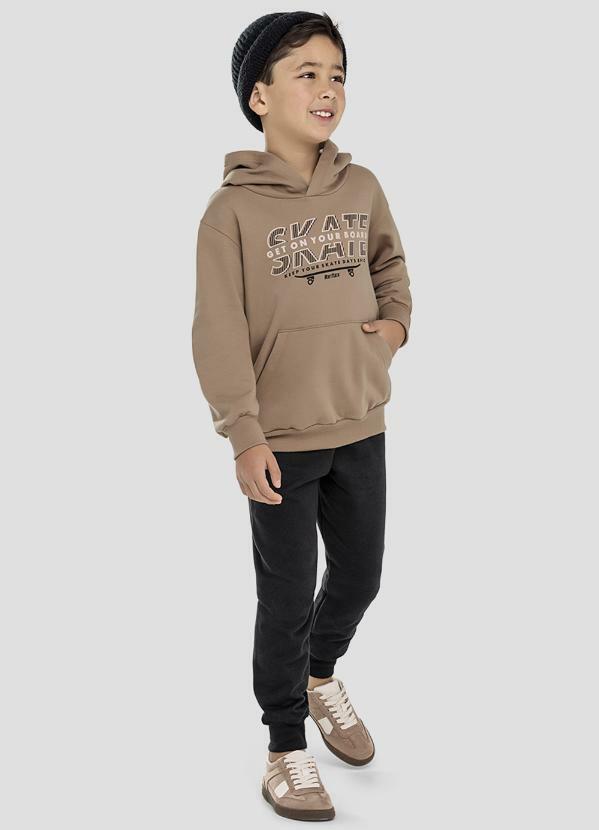 Conjunto Blusão Skate e Calça Marrom