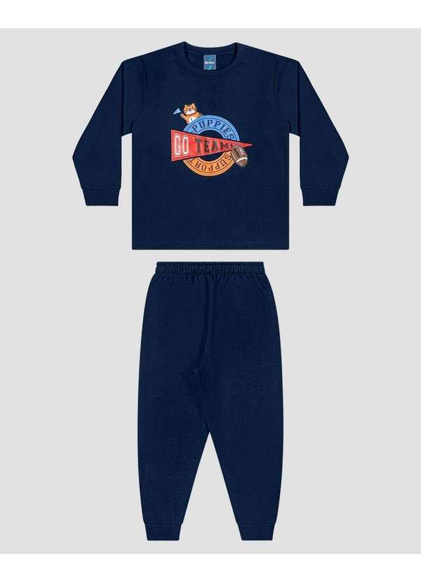Conjunto Infantil Menino Blusão e Calça Moletom Azul
