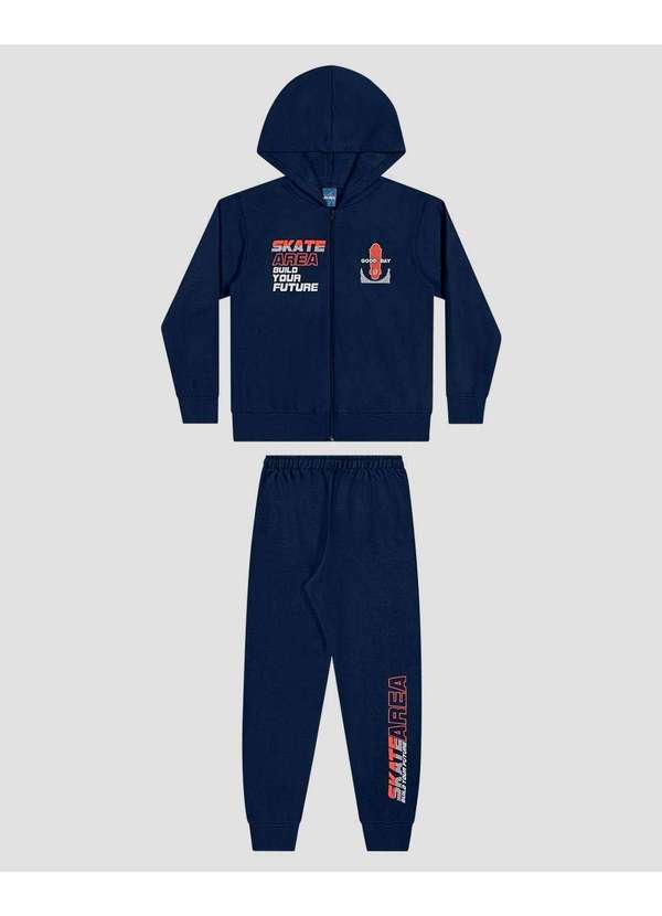 Conjunto Infantil Menino com Jaqueta e Calça Azul