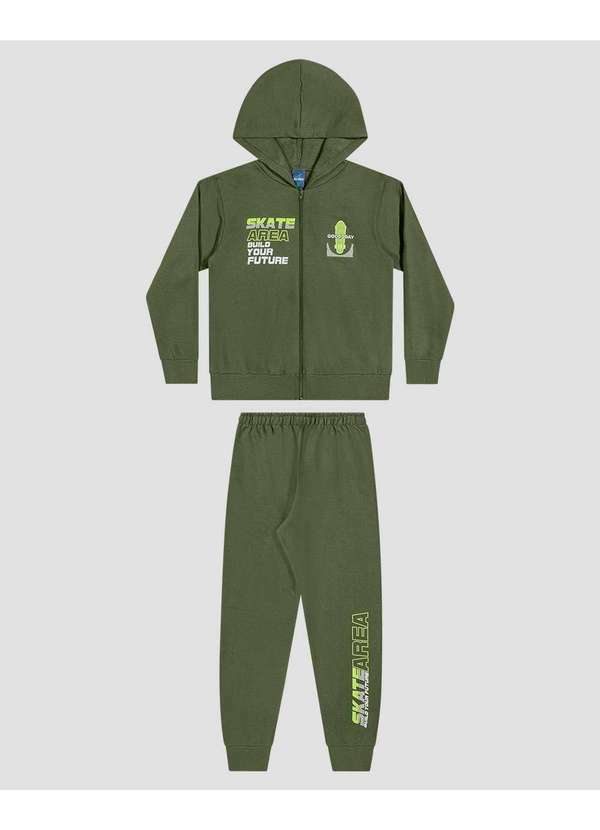 Conjunto Infantil Menino com Jaqueta e Calça Verde