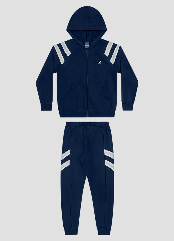 Conjunto Jaqueta Capuz e Calça Azul