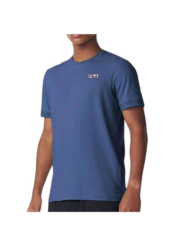 Camiseta Fila Essencial Rib Masculina Azul