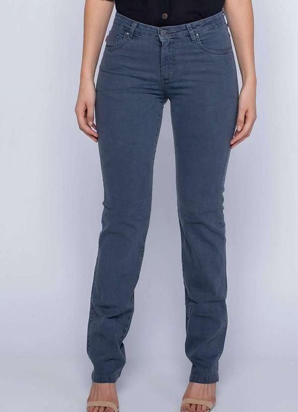 Calça Skinny Almaria Plus Size Shyros Jeans Cinza