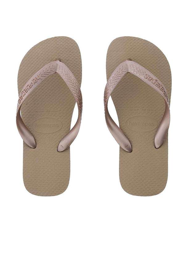 Chinelo Havaianas Top Bege Ouro