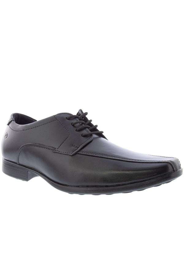 Sapato social Pegada stretch couro preto preto