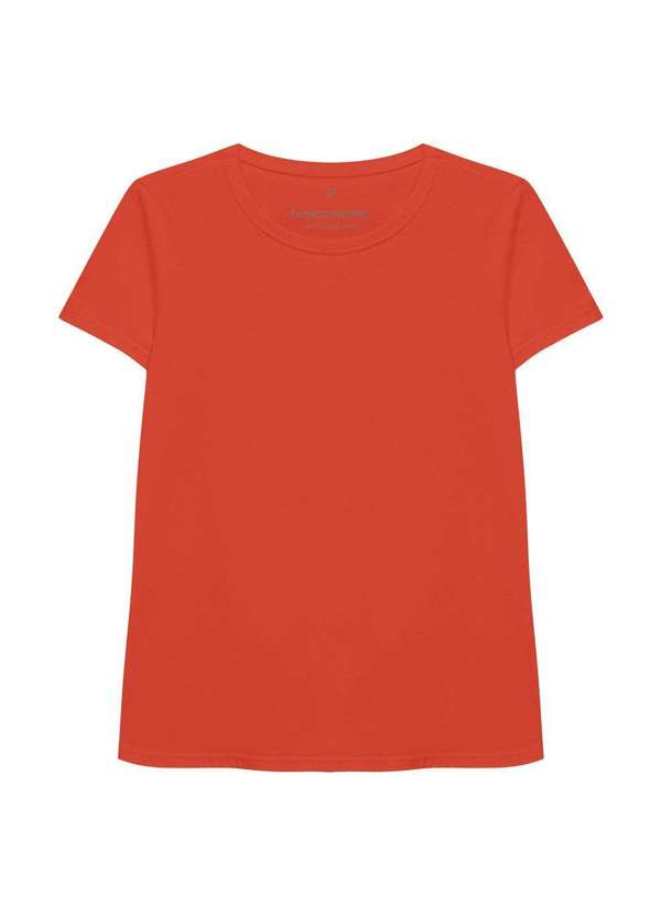 Camiseta Babylook Algodão Premium Laranja