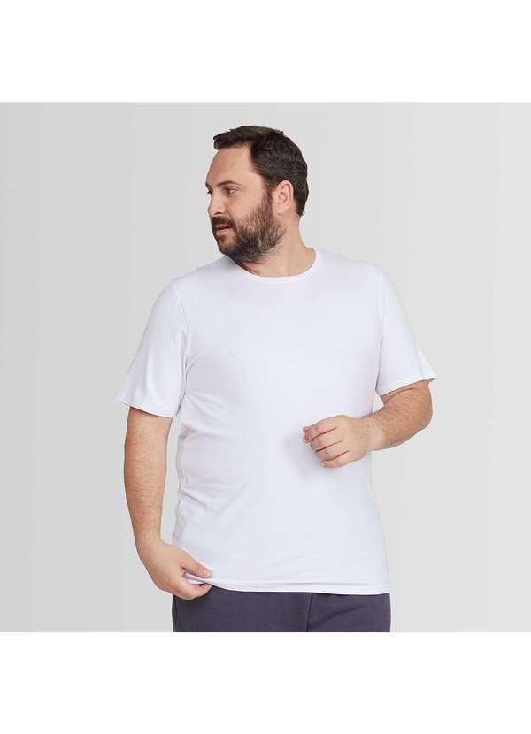 Tech T-Shirt Modal Gola C Plus Size Masculina Bran