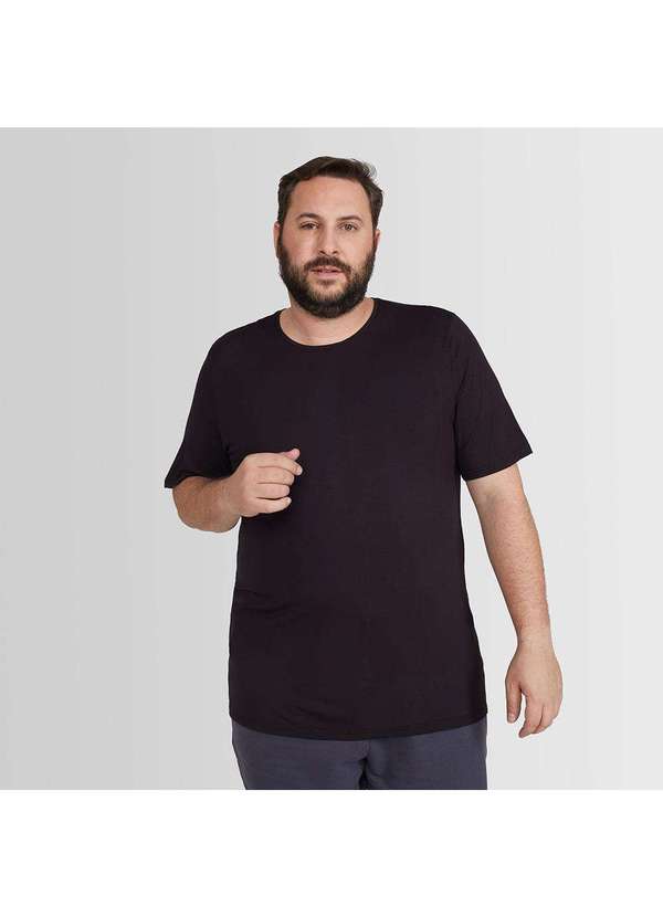 Tech T-Shirt Modal Gola C Plus Size Masculina Pret