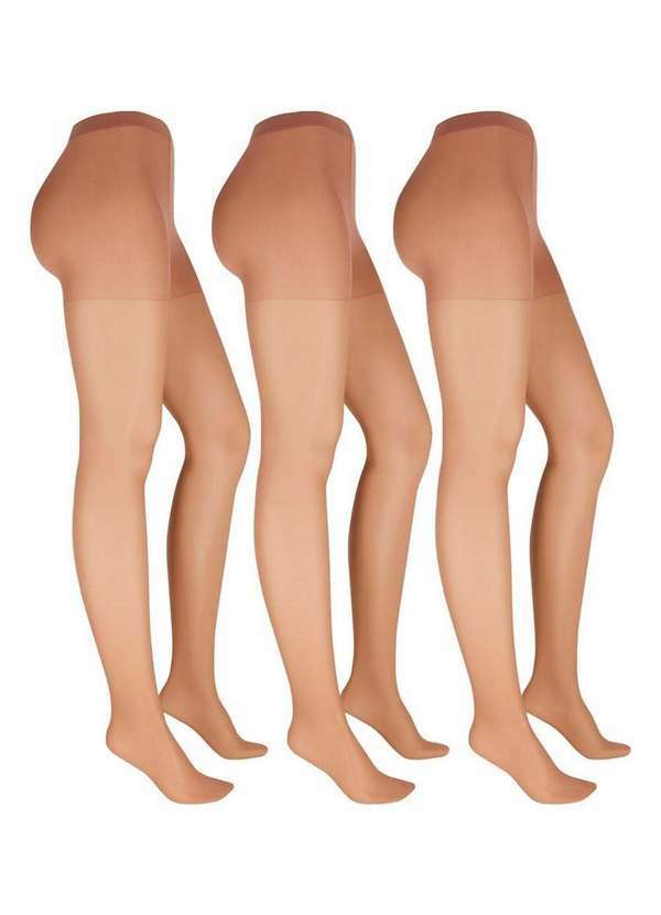 Vista 2 Kit com 3 Meias Calças Fio 15 News Loba 5680-001 Natural-Peach Lupo Lupo