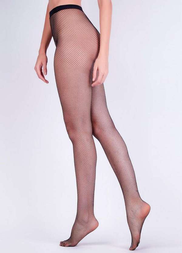 Vista 2 Meia Calça Arrastão Loba 5097-002 9990-Preta Lupo Lupo