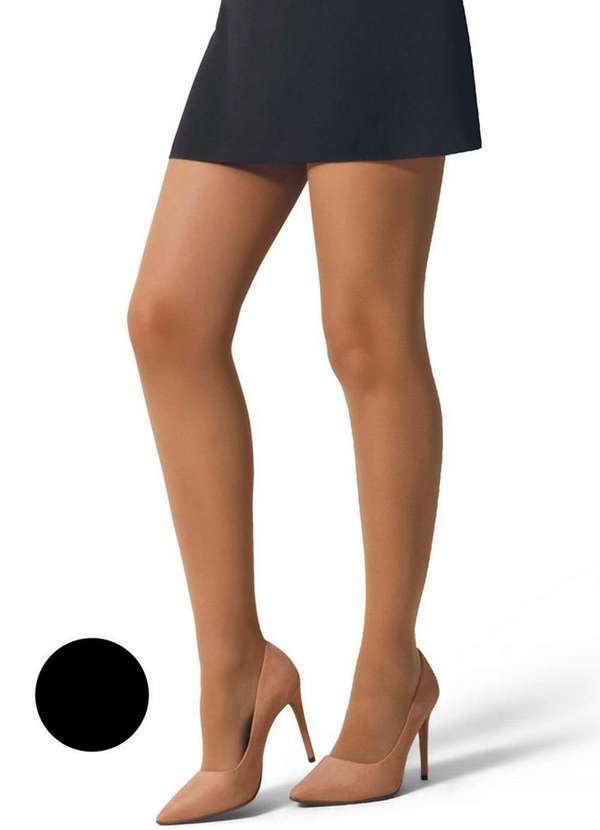 Vista 2 Meia Calça Fio 15 Básica Selene 9765-002 550-Preto SELENE